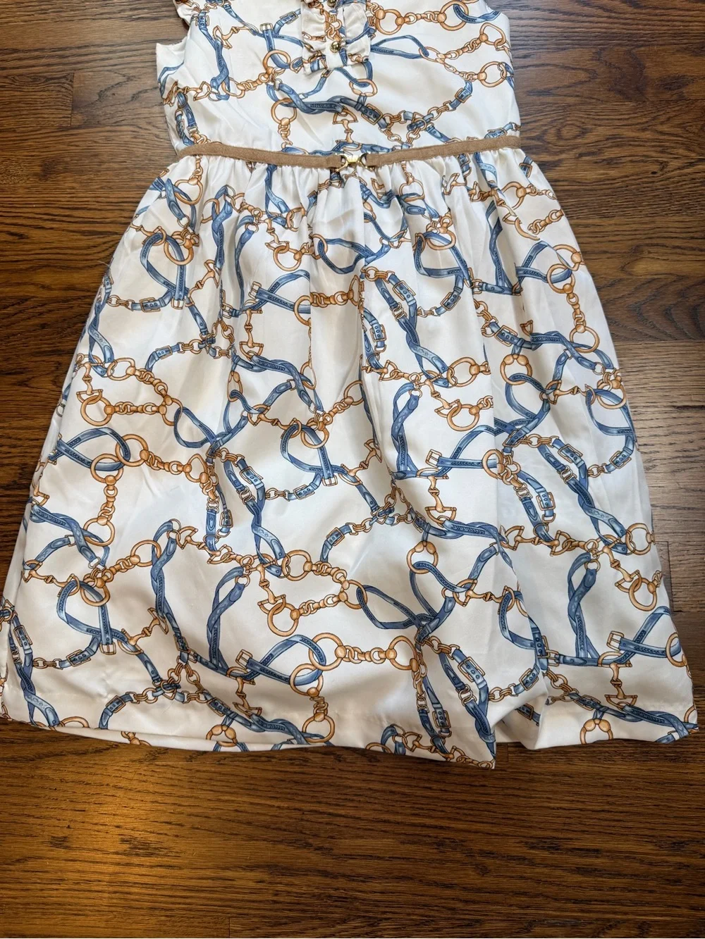JANIE AND JACK Girls Unbridled Style Equestrian Inspired Ruffle Dress Size 10-12